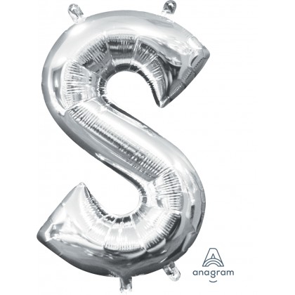 L16 16" (SILVER) Mini Foil Letter S